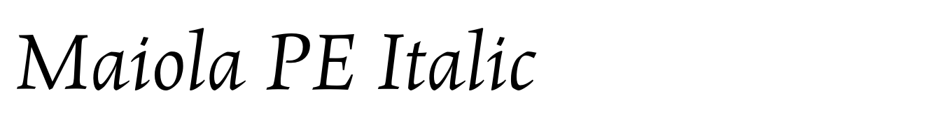 Maiola PE Italic